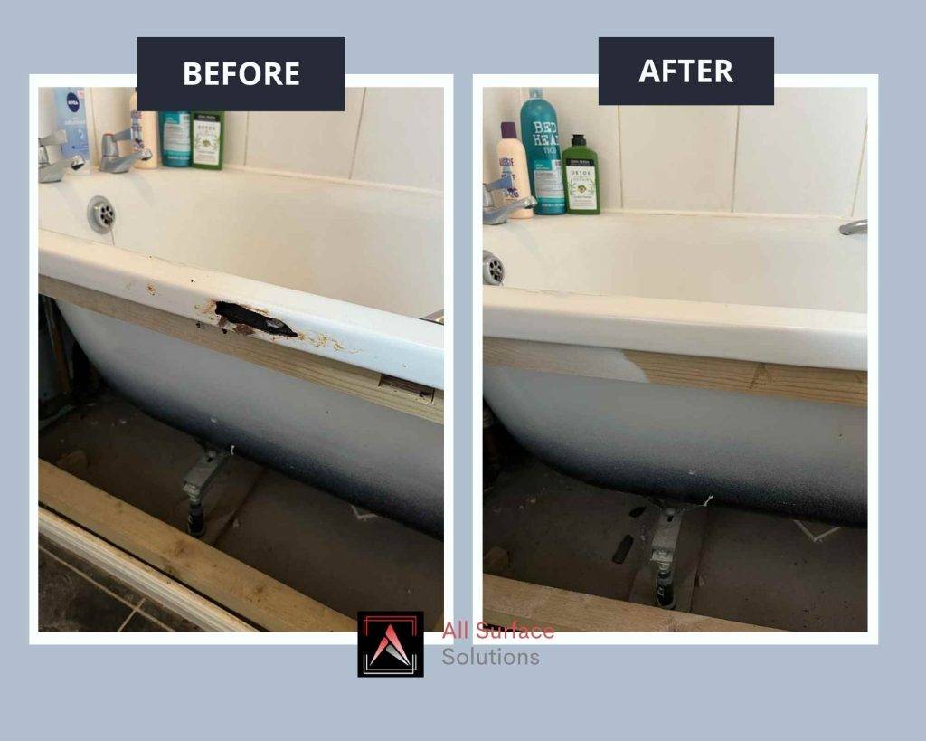 damaged bath and showertray repairs scotland allsurfacesolutions.co.uk