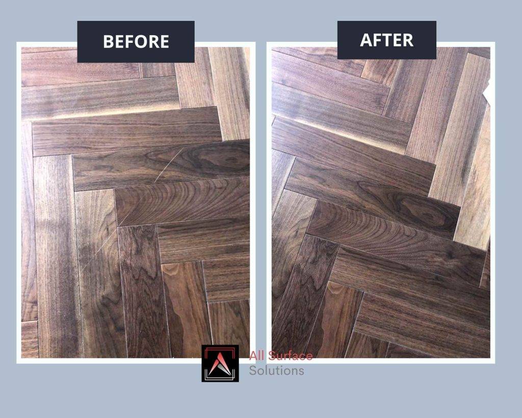 damaged, chipped, scratched real wooden flooring repairs scotland allsurfacesolutions.co.uk